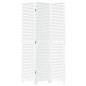 vidaXL Biombo separador de 3 paneles madera maciza Paulownia blanco vidaXL Biombo separador de 3 paneles madera maciza Paulownia blanco