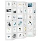 vidaXL Biombo separador de 6 paneles madera maciza Paulownia blanco vidaXL Biombo separador de 6 paneles madera maciza Paulownia blanco