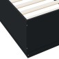 vidaXL Estructura de cama madera de ingeniería negra 100x200 cm vidaXL Estructura de cama madera de ingeniería negra 100x200 cm