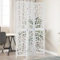 vidaXL Biombo separador de 3 paneles madera maciza Paulownia blanco vidaXL Biombo separador de 3 paneles madera maciza Paulownia blanco