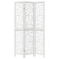 vidaXL Biombo separador de 3 paneles madera maciza Paulownia blanco vidaXL Biombo separador de 3 paneles madera maciza Paulownia blanco