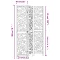 vidaXL Biombo separador de 3 paneles madera maciza Paulownia blanco vidaXL Biombo separador de 3 paneles madera maciza Paulownia blanco