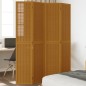 vidaXL Biombo separador de 4 paneles madera maciza paulownia marrón vidaXL Biombo separador de 4 paneles madera maciza paulownia marrón