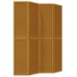 vidaXL Biombo separador de 4 paneles madera maciza paulownia marrón vidaXL Biombo separador de 4 paneles madera maciza paulownia marrón