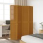 vidaXL Biombo separador de 4 paneles madera maciza paulownia marrón vidaXL Biombo separador de 4 paneles madera maciza paulownia marrón