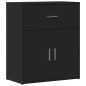 vidaXL Aparador de madera de ingeniería negro 60x31x70 cm vidaXL Aparador de madera de ingeniería negro 60x31x70 cm