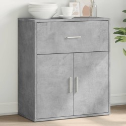 vidaXL Aparador de madera de ingeniería gris hormigón 60x31x70 cm