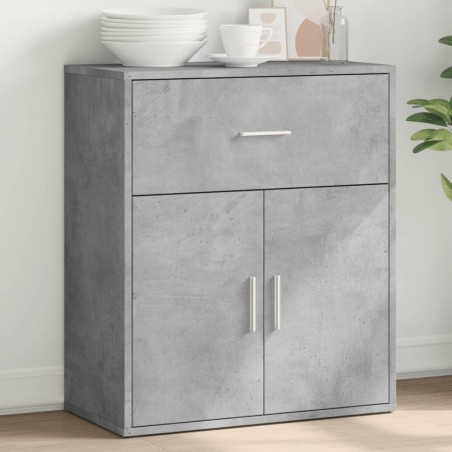 vidaXL Aparador de madera de ingeniería gris hormigón 60x31x70 cm