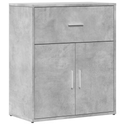 vidaXL Aparador de madera de ingeniería gris hormigón 60x31x70 cm