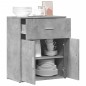 vidaXL Aparador de madera de ingeniería gris hormigón 60x31x70 cm