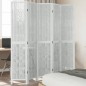 vidaXL Biombo separador de 5 paneles madera maciza Paulownia blanco vidaXL Biombo separador de 5 paneles madera maciza Paulownia blanco