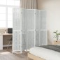 vidaXL Biombo separador de 5 paneles madera maciza Paulownia blanco vidaXL Biombo separador de 5 paneles madera maciza Paulownia blanco
