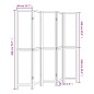 vidaXL Biombo separador de 5 paneles madera maciza Paulownia blanco vidaXL Biombo separador de 5 paneles madera maciza Paulownia blanco