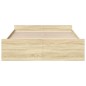 vidaXL Cama con cajones madera ingeniería roble Sonoma 160x200 cm vidaXL Cama con cajones madera ingeniería roble Sonoma 160x200 cm