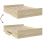 vidaXL Cama con cajones madera ingeniería roble Sonoma 160x200 cm vidaXL Cama con cajones madera ingeniería roble Sonoma 160x200 cm