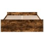 vidaXL Cama con cajones madera de ingeniería roble ahumado 120x190 cm vidaXL Cama con cajones madera de ingeniería roble ahumado 120x190 cm