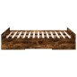 vidaXL Cama con cajones madera de ingeniería roble ahumado 120x190 cm vidaXL Cama con cajones madera de ingeniería roble ahumado 120x190 cm