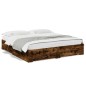 vidaXL Cama con cajones madera de ingeniería roble ahumado 180x200 cm vidaXL Cama con cajones madera de ingeniería roble ahumado 180x200 cm