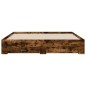 vidaXL Cama con cajones madera de ingeniería roble ahumado 180x200 cm vidaXL Cama con cajones madera de ingeniería roble ahumado 180x200 cm