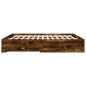 vidaXL Cama con cajones madera de ingeniería roble ahumado 180x200 cm vidaXL Cama con cajones madera de ingeniería roble ahumado 180x200 cm