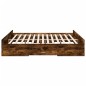 vidaXL Cama con cajones madera de ingeniería roble ahumado 200x200 cm