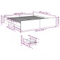 vidaXL Cama con cajones madera de ingeniería roble ahumado 200x200 cm