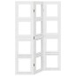 vidaXL Biombo separador de 3 paneles madera maciza Paulownia blanco vidaXL Biombo separador de 3 paneles madera maciza Paulownia blanco