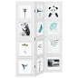 vidaXL Biombo separador de 3 paneles madera maciza Paulownia blanco vidaXL Biombo separador de 3 paneles madera maciza Paulownia blanco