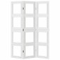 vidaXL Biombo separador de 3 paneles madera maciza Paulownia blanco vidaXL Biombo separador de 3 paneles madera maciza Paulownia blanco