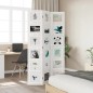 vidaXL Biombo separador de 3 paneles madera maciza Paulownia blanco vidaXL Biombo separador de 3 paneles madera maciza Paulownia blanco