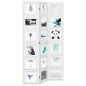vidaXL Biombo separador de 3 paneles madera maciza Paulownia blanco vidaXL Biombo separador de 3 paneles madera maciza Paulownia blanco