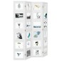 vidaXL Biombo separador de 4 paneles madera maciza Paulownia blanco vidaXL Biombo separador de 4 paneles madera maciza Paulownia blanco