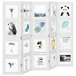 vidaXL Biombo separador de 5 paneles madera maciza Paulownia blanco vidaXL Biombo separador de 5 paneles madera maciza Paulownia blanco