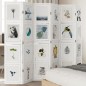 vidaXL Biombo separador de 6 paneles madera maciza Paulownia blanco vidaXL Biombo separador de 6 paneles madera maciza Paulownia blanco
