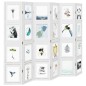 vidaXL Biombo separador de 6 paneles madera maciza Paulownia blanco vidaXL Biombo separador de 6 paneles madera maciza Paulownia blanco