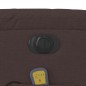 vidaXL Sillón reclinable de masaje eléctrico tela marrón oscuro