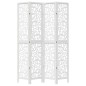 vidaXL Biombo separador de 4 paneles madera maciza Paulownia blanco vidaXL Biombo separador de 4 paneles madera maciza Paulownia blanco