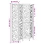 vidaXL Biombo separador de 4 paneles madera maciza Paulownia blanco vidaXL Biombo separador de 4 paneles madera maciza Paulownia blanco