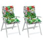vidaXL Cojines de silla de respaldo bajo 2 uds tela Oxford multicolor