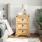 vidaXL Mesita de noche Corona madera maciza de pino 45x35x64 cm vidaXL Mesita de noche Corona madera maciza de pino 45x35x64 cm