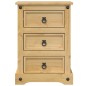 vidaXL Mesita de noche Corona madera maciza de pino 45x35x64 cm vidaXL Mesita de noche Corona madera maciza de pino 45x35x64 cm