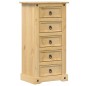 vidaXL Mesita de noche Corona madera maciza de pino 53x39x103 cm vidaXL Mesita de noche Corona madera maciza de pino 53x39x103 cm