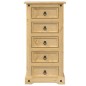 vidaXL Mesita de noche Corona madera maciza de pino 53x39x103 cm vidaXL Mesita de noche Corona madera maciza de pino 53x39x103 cm