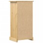 vidaXL Mesita de noche Corona madera maciza de pino 53x39x103 cm vidaXL Mesita de noche Corona madera maciza de pino 53x39x103 cm