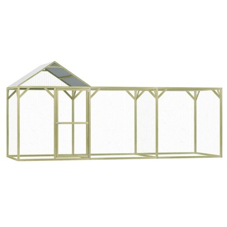 vidaXL Jaula gallinero madera impregnada pino y acero 4,5x1,5x2 m