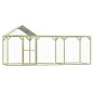 vidaXL Jaula gallinero madera impregnada pino y acero 4,5x1,5x2 m