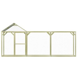 vidaXL Jaula gallinero madera impregnada pino y acero 4,5x1,5x2 m