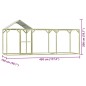 vidaXL Jaula gallinero madera impregnada pino y acero 4,5x1,5x2 m
