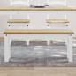 vidaXL Banco de comedor Panama madera maciza pino blanco 105x30x45 cm