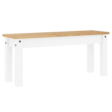 vidaXL Banco de comedor Panama madera maciza pino blanco 105x30x45 cm